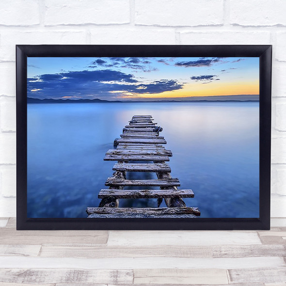 Pier Seascape Zadar Croatia Ladder Silky Milky Smooth Wall Art Print