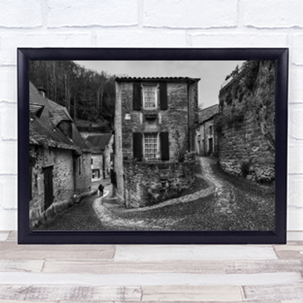 Rural Life Street France Village Town Perigord Windows Curtain Ville Art Print