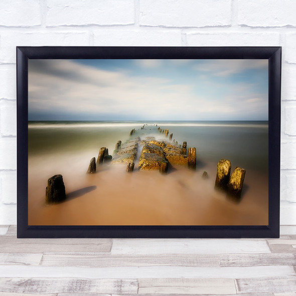 Sea Road Poland Baltic Ocean Seascape Pier Wall Art Print