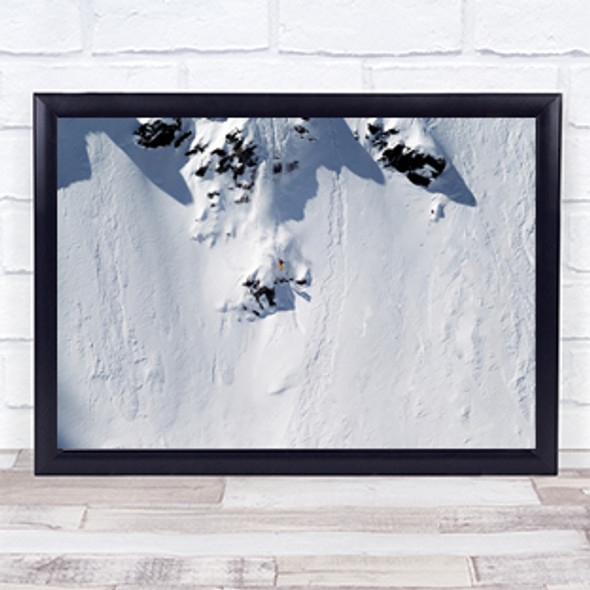 Snowboard Extreme Snow Skiing Mountain Winter Action Sports Alps Wall Art Print