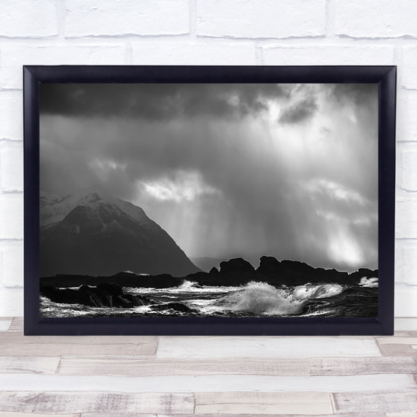 Storm Black And White Wall Art Print