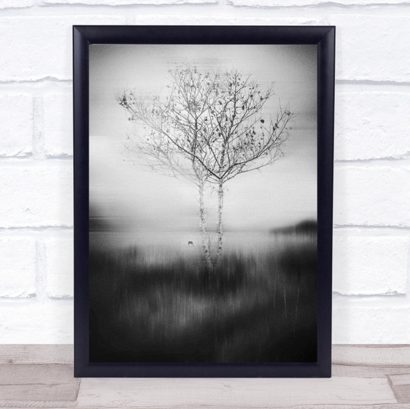 That Tree Edited Black White Wall Art Print