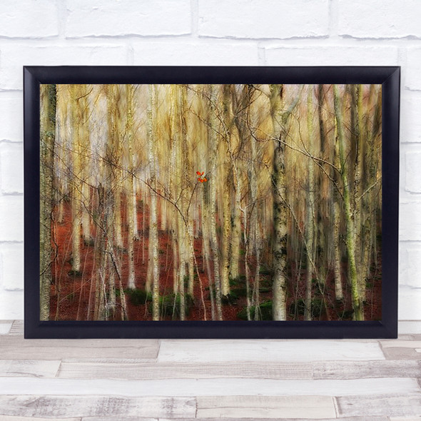 The Forest Of Ghosts Birches Fall Autumn Blur Leaves Trees Art Print