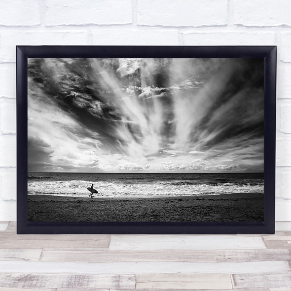 The Loneliness Of A Surfer Tarifa Spain Surf Beach Coast Shore Art Print