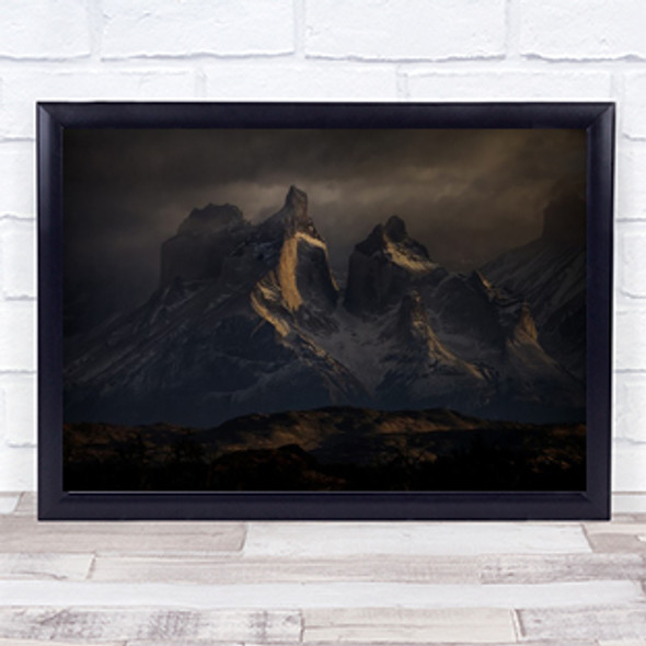 Towers Mountain Mountains Dark Top Peak Wall Art Print