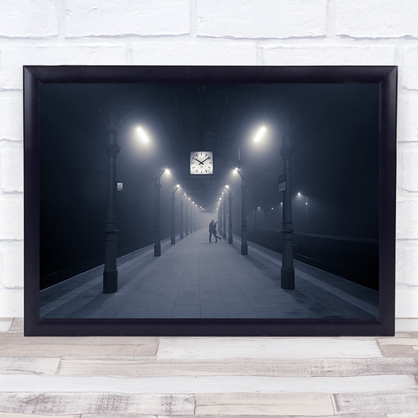 Train Station Platform Couple Wall Art Print