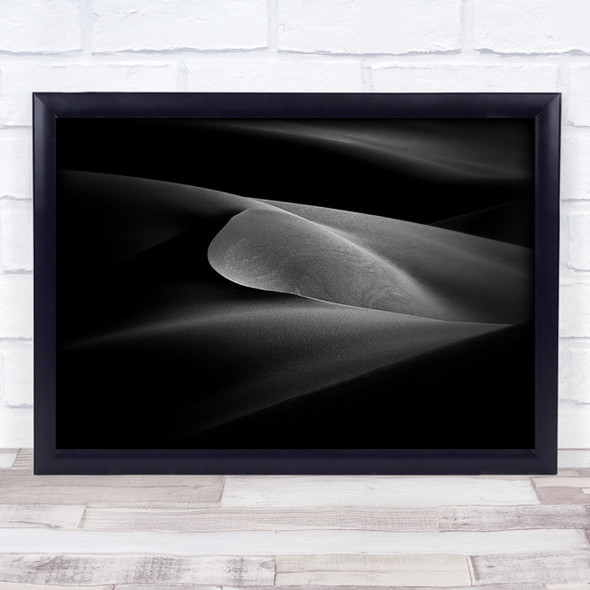 Waves Desert Dune Sand Shadow Dark Wall Art Print