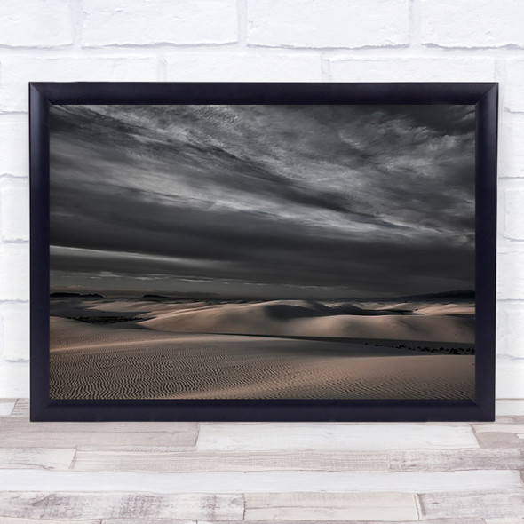 When the sun lays down Sky White Sands New Mexico Sand Dune Dunes Wall Art Print