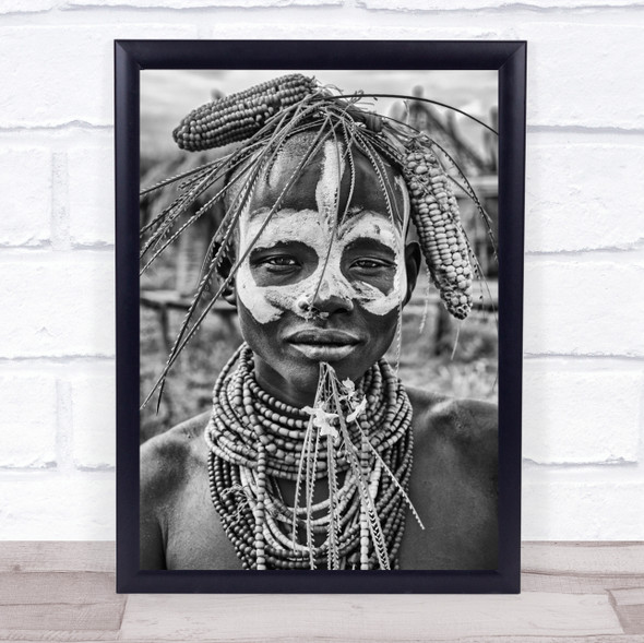 A Woman Of The Karo Tribe Ethiopia Ethnic Tribal Indigenous Wall Art Print