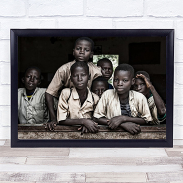 Boys At School In Benin Africans Students Student People Wall Art Print