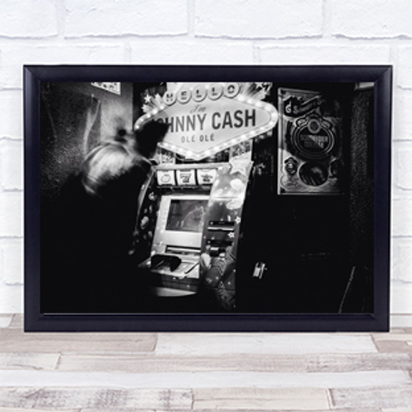 Hello I'M Johnny Cash Bar Casino Play Playing Win Winning Game Wall Art Print