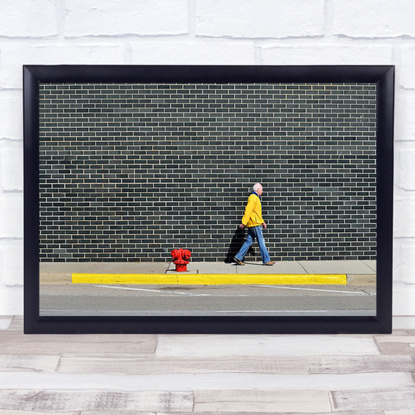 Keep walking Colourful Man Wall Art Print