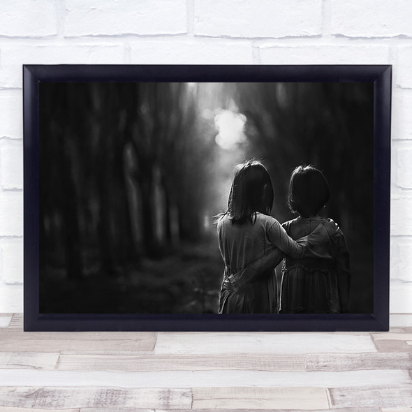 Kids Children Embrace Hug Affection Love Friends Friendship Art Print