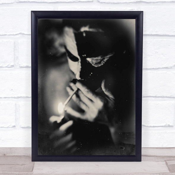 Sepia Cigarette Smoke Smoker Smoking Woman Girl Model Wall Art Print