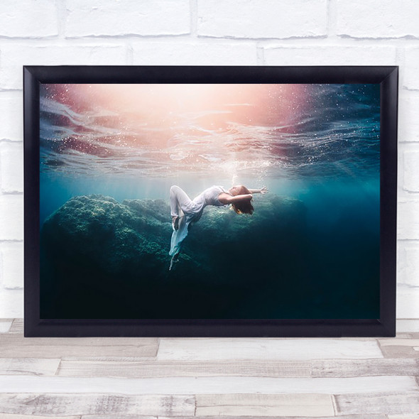 Sofie Underwater Sea Ocean Surface Light Rays Wall Art Print