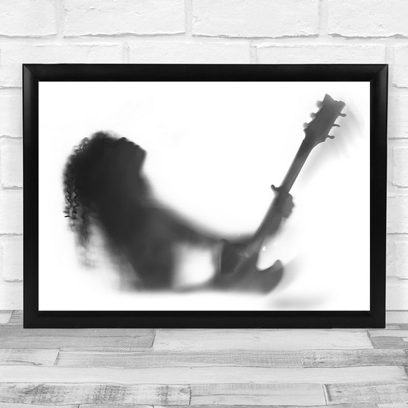 Solo Action Abstract Music Guitar Performance Play Player Band Wall Art Print
