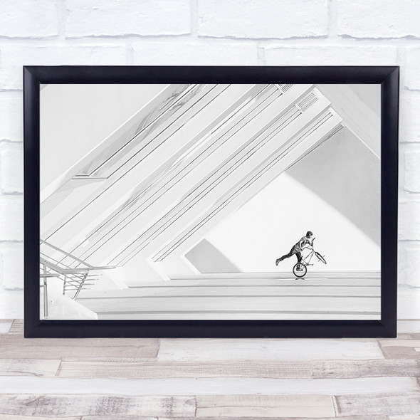 Bicycle Architecture Action Trick BMX Person Daredevil Ceiling Art Print