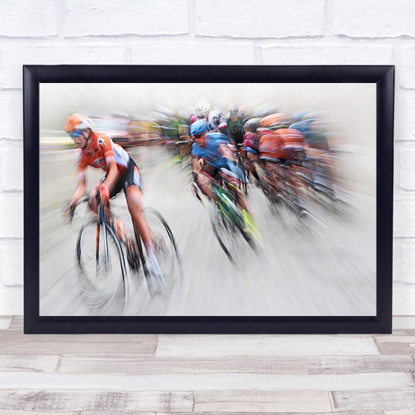 Breakaway Cycling Race Zoomed Volta Classic Blur Blurry Zooming Zoom Art Print