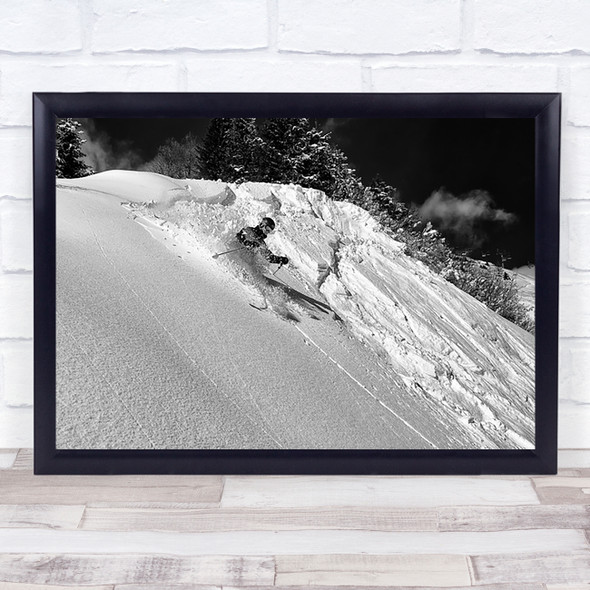 Freeride Action Sport Skier Skiing Snow Drama Extreme Dramatic Winter Art Print