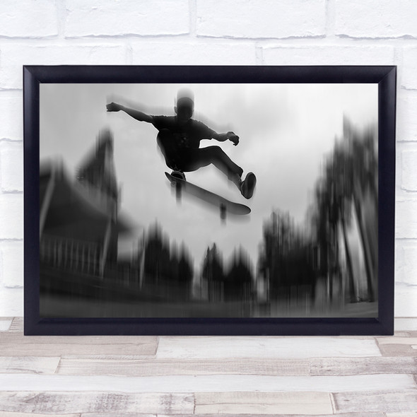 High Jump Street Blur Blurry Leaping Jumping Gravity Trick Wall Art Print