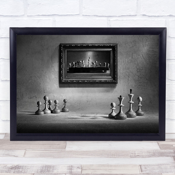 Something About Da Vinci Chess Game Pieces Family Wall Art Print