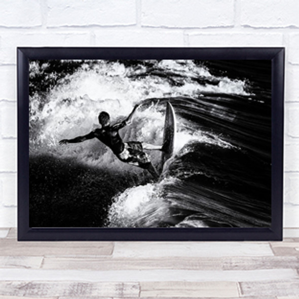 Surf 8 Sport Action Italy Surfing Board Surfer Wall Art Print