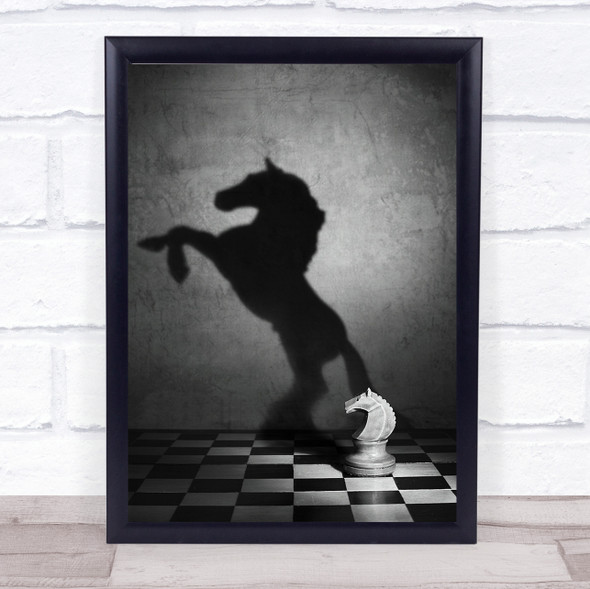 The Soul Of A Mustang Horse Chess Piece Game Play Playing Wall Art Print