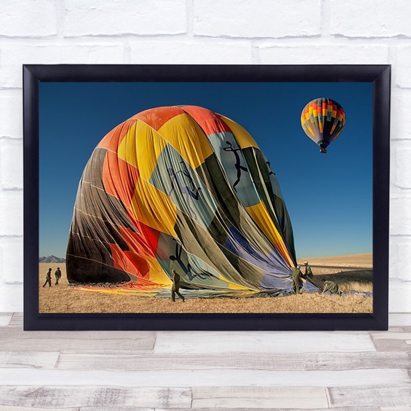 Back On Earth Balloon Hot Air Flight Fly Flying Wall Art Print