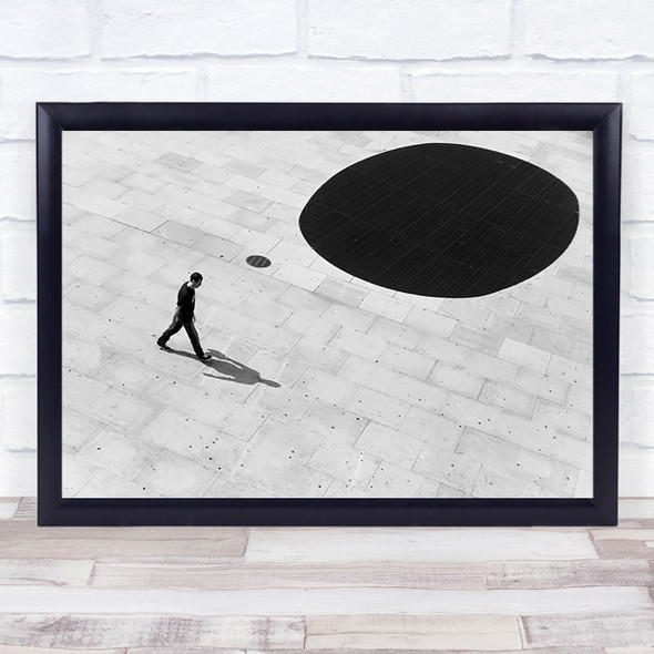 Black Thoughts Street Abstract Man Wall Art Print