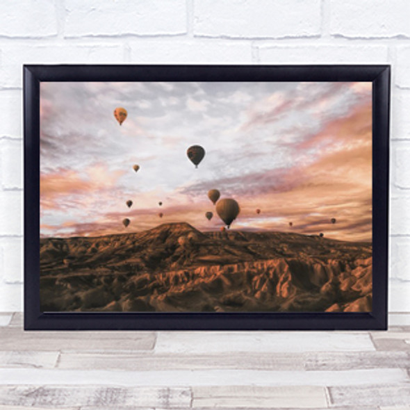 Cappodocia Hot Air Balloon Balloons Flight Fly Flying Freedom Wall Art Print