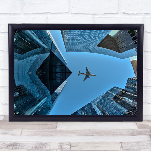 Fly Over Fisheye Airplane Aviation Cityscape Architecture Flight Paris Art Print