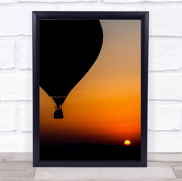 Two Balloons Dawn Balloon Sun Israel Hot Air Aerial Orange Wall Art Print