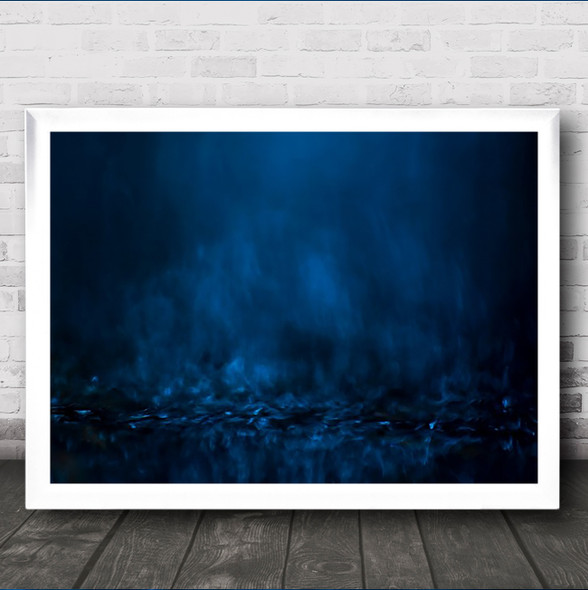 Ghost Water Abstract Waterscape Norway Blue Blur Blurry Painterly Wall Art Print