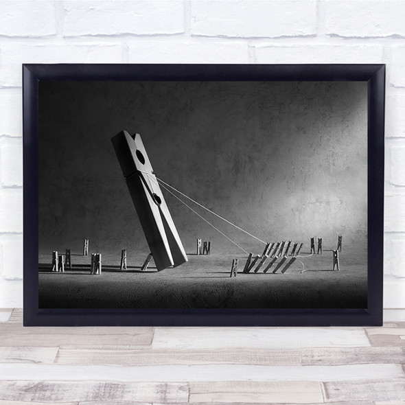 Monument Clothes Peg David Goliath Opposition Big Large Huge Art Print