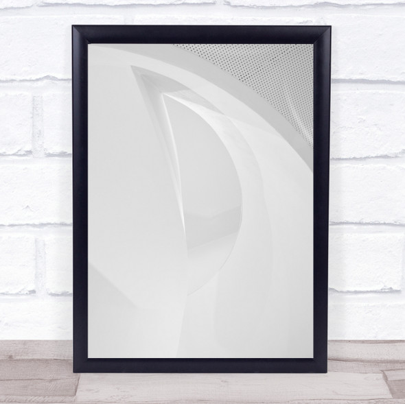 Shapes In White Abstract Architecture Lines Curves Curve Wall Art Print