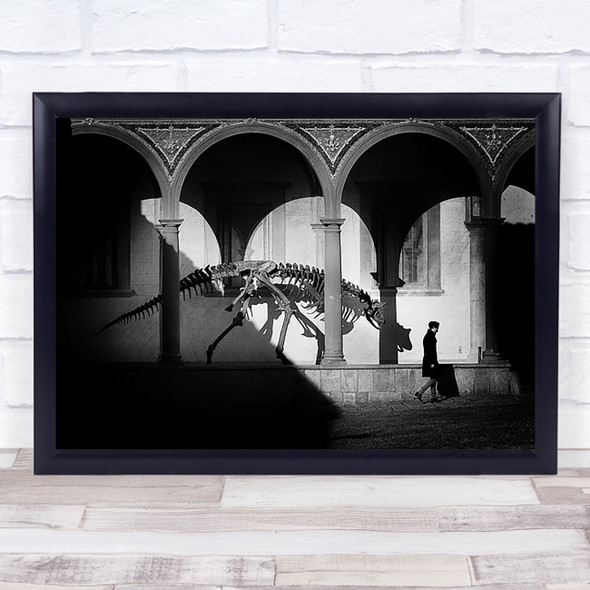 Skeleton Dinosaur Monster Person Arch Arches Museum Wall Art Print