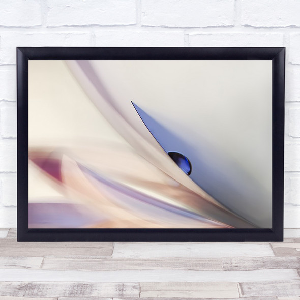 The Blue Drop Water Abstract Droplet Pearl Blur Wall Art Print