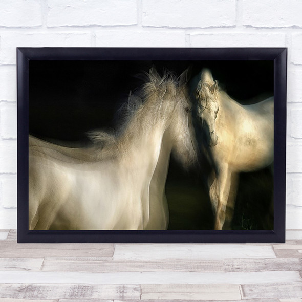 grace Horse Horses Animal Animals Blur Blurry Double Exposure Multiple Art Print