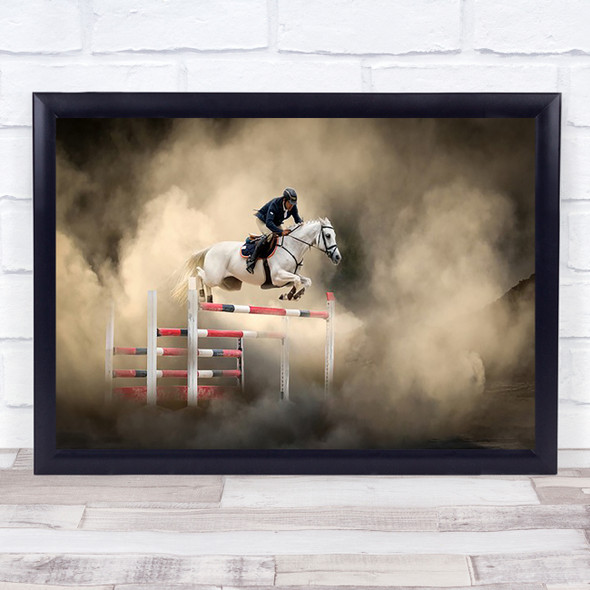 White horse Action Motion Speed Power Free Freedom Run Sport Wall Art Print