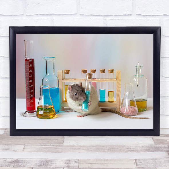 Working at the Lab Rat Mouse Mice Rodent Rodents Test Wall Art Print