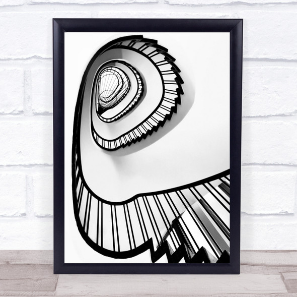 Abstract Cologne Germany Staircase Spiral Twist Wall Art Print