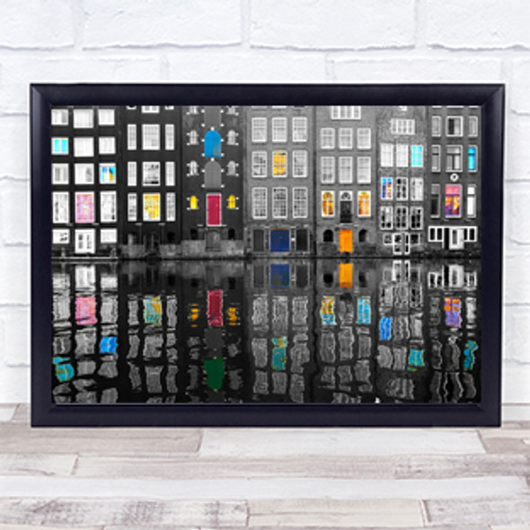 Amsterdam 39 Colourful Window Reflection Wall Art Print