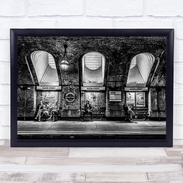 Baker Street London Tube Station Waiting Subway Underground Wall Art Print