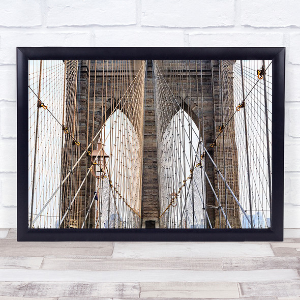 Cabled Archways Brooklyn Bridge New York NYC USA Wall Art Print