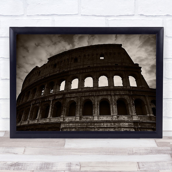 Colosseum Rome Ruin Monument Italy Landmark Old History Wall Art Print
