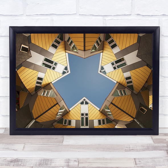 Embracing The Blue Sky Architecture Rotterdam Cube Houses House Wall Art Print