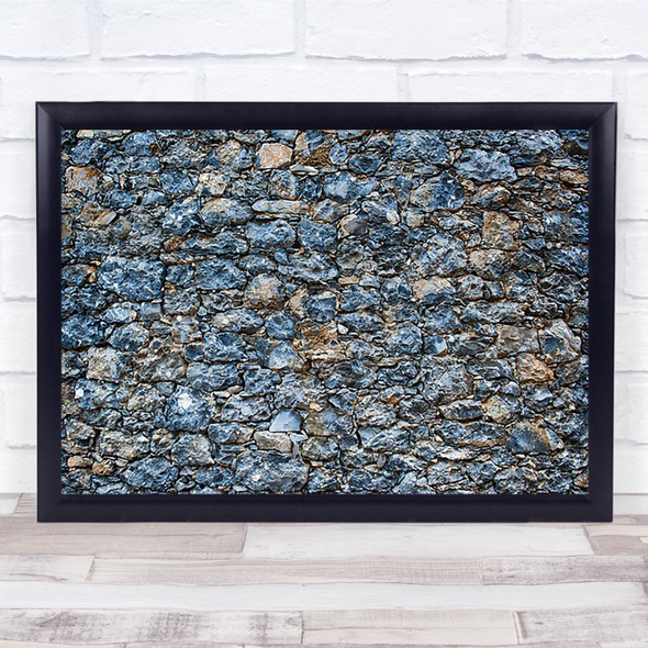 Old Stone Cracked Wall Art Print