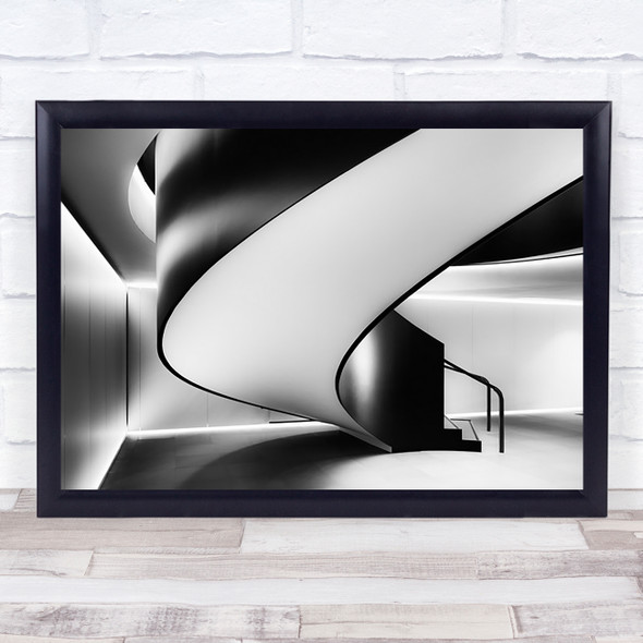 Staircase Architecture Curve Perspective Wall Art Print
