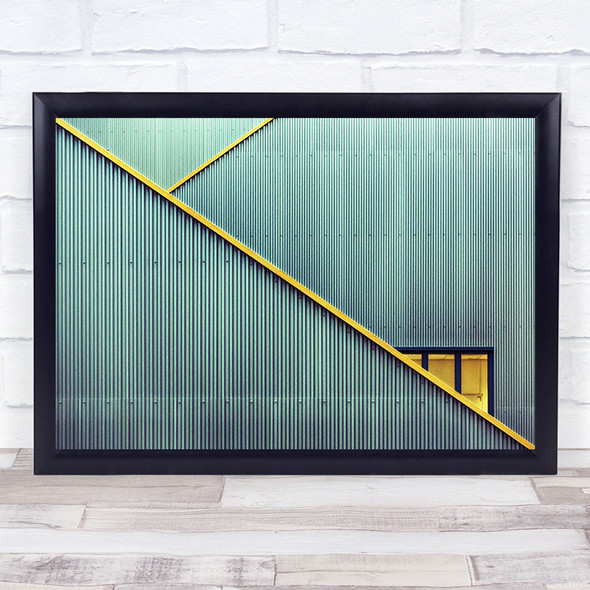 Stairs Lines University Facade Yellow Eindhoven Architecture Wall Art Print