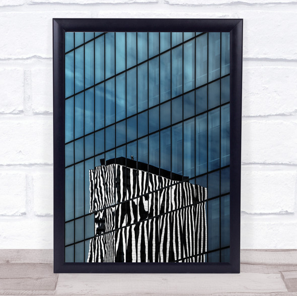 The Zebra Neighbour Distorted Windows Wall Art Print